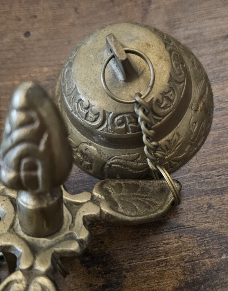 Solid Brass Triple Bell Store Style Doorbell Chime