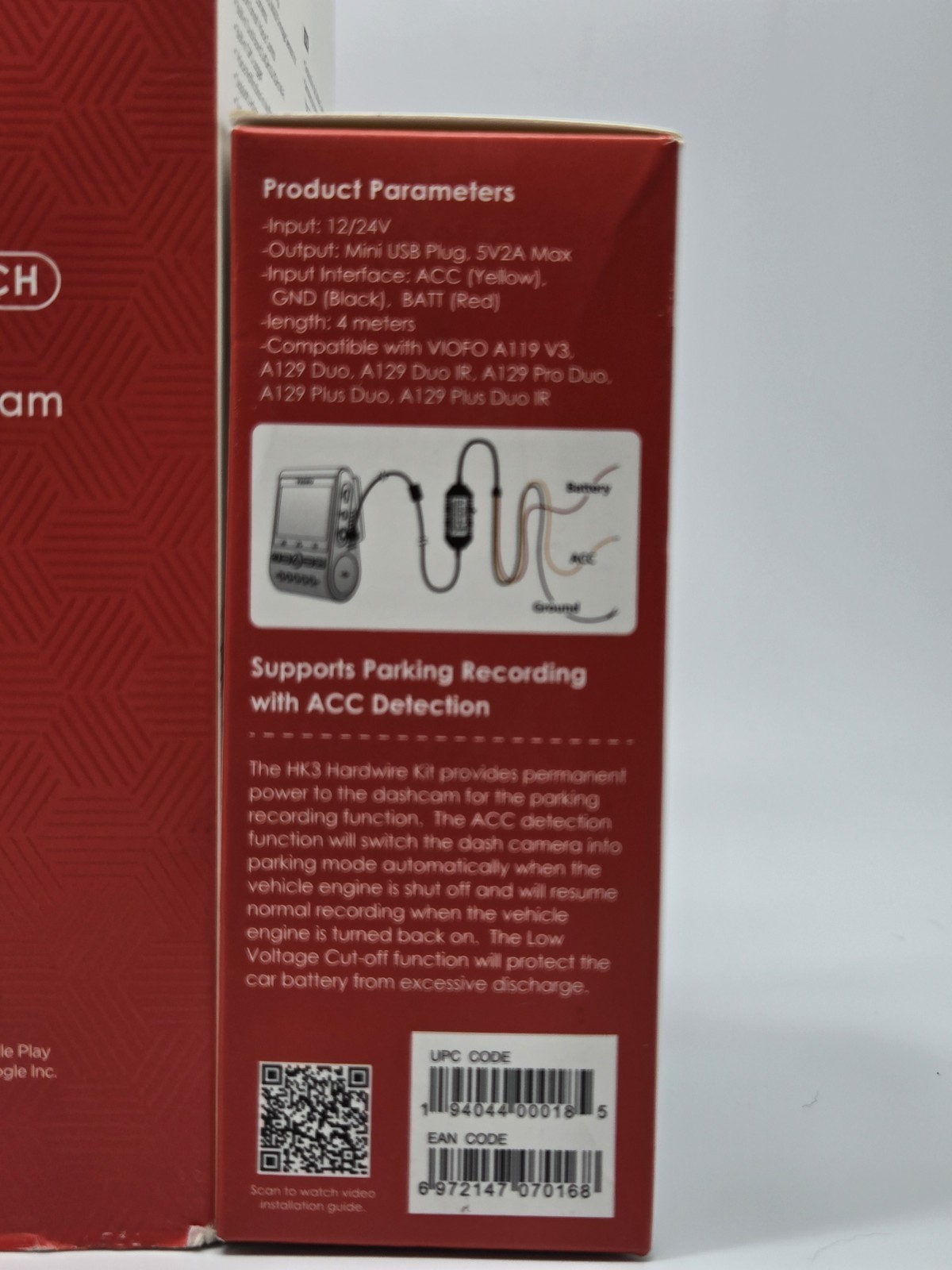 VIOFO A229 Pro 4K HDR Dash Cam 4K+2K Front and Rear +Hardwire Kit