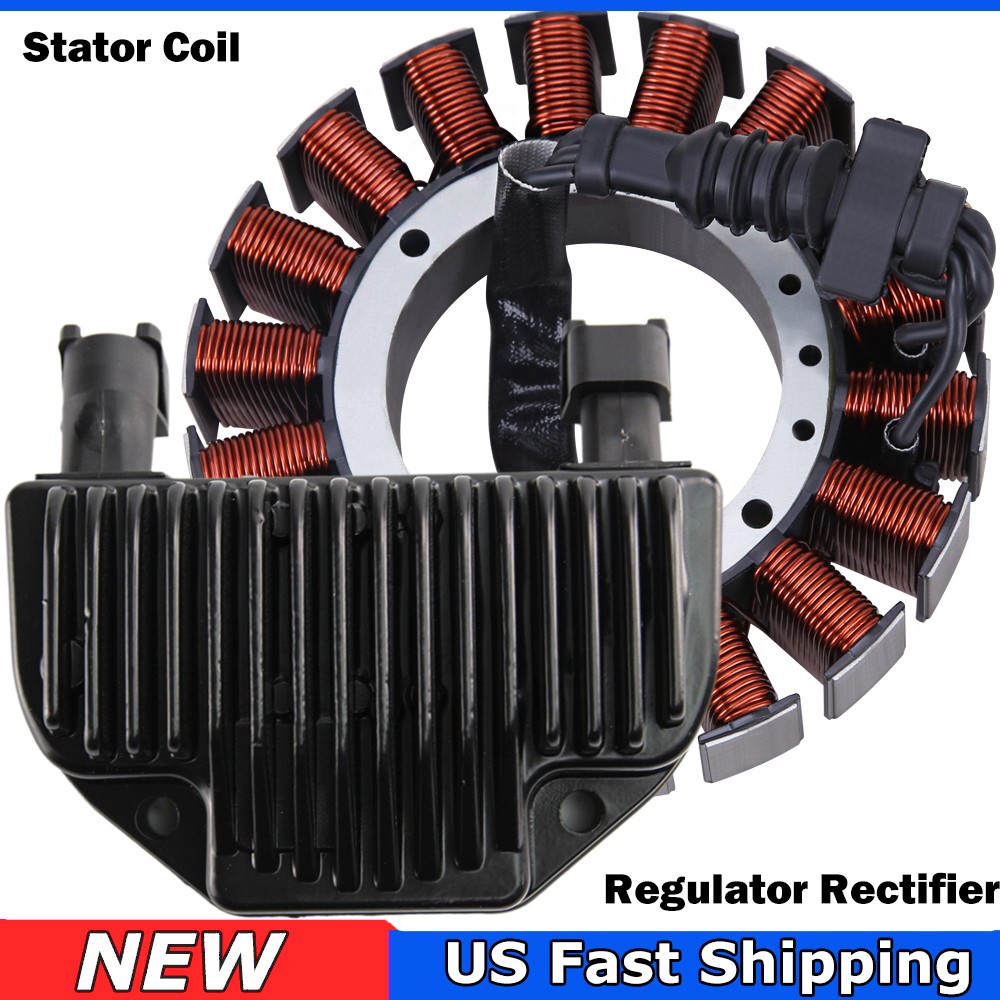 Stator Coil w/ Voltage Regulator Rectifier For Harley Dyna 2008-2014 2015 2016