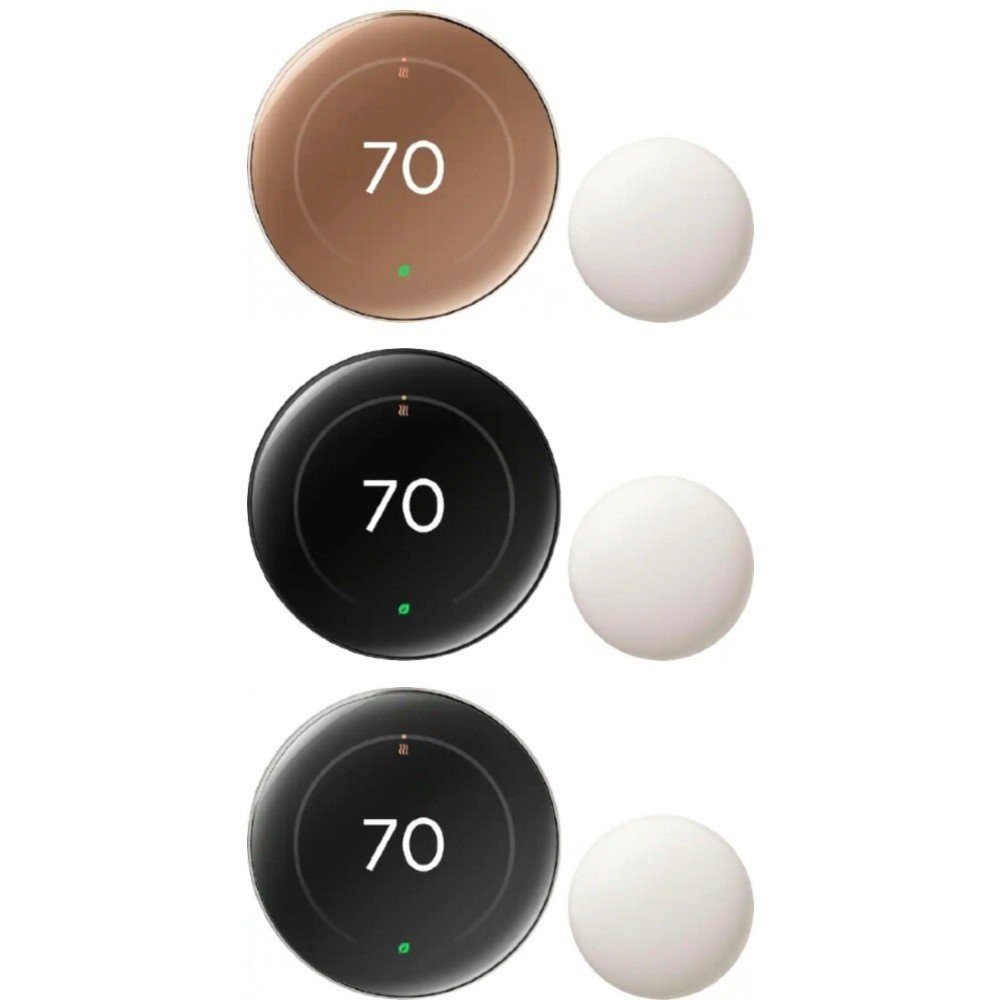 Google Nest Learning Thermostat (4th Gen, 2024) with Nest Temperature Sensor