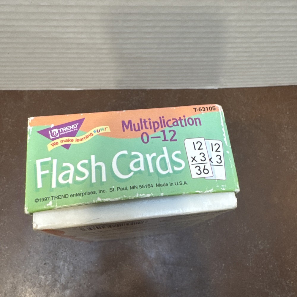 Multiplication Flash Cards Math Practice Cards Trend Enterprises