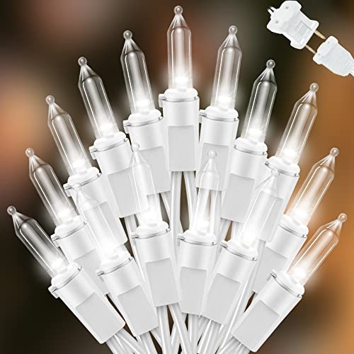 100 Mini LED Count White -String Lights - 100 Mini LED White Wire Cool White