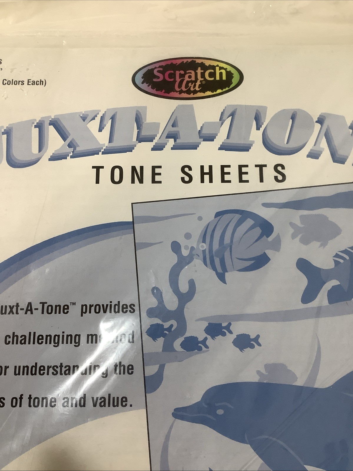 Vintage Scratch Art Juxt-A-Tone Sets, 8 1/2" x 11", 10 Sheets Craft Paper Art