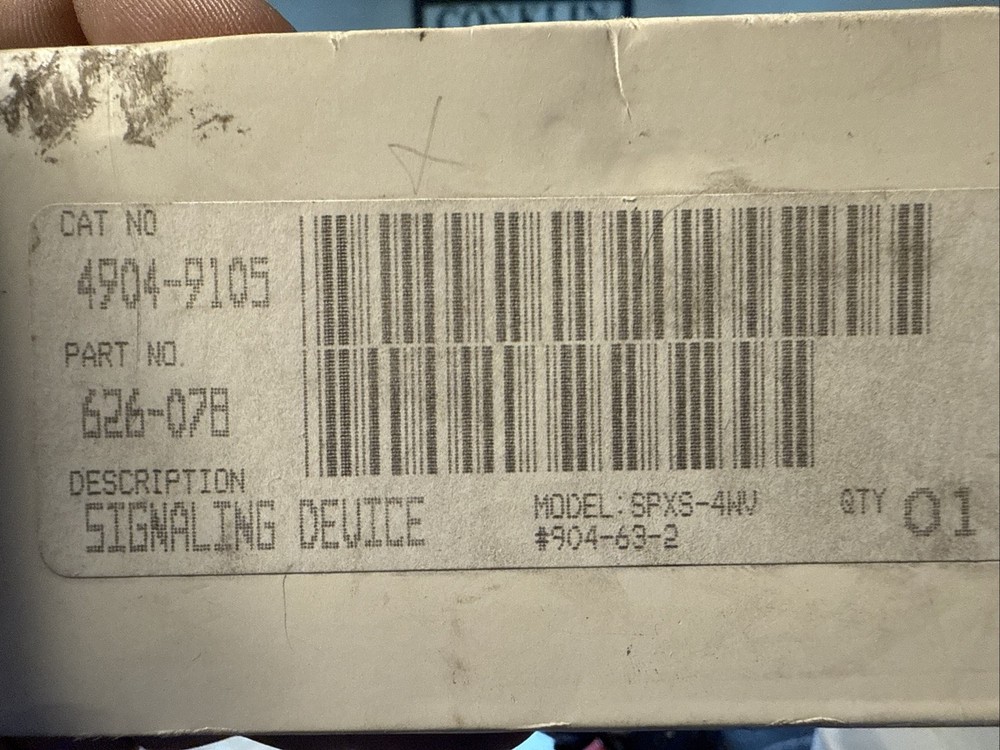 Simplex 4904-9105 WHITE Strobe Only 24Vdc Wall Mtd