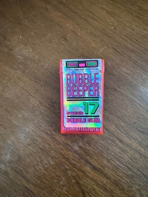 Vintage 90's Bubble Beeper Gum Container -Sealed