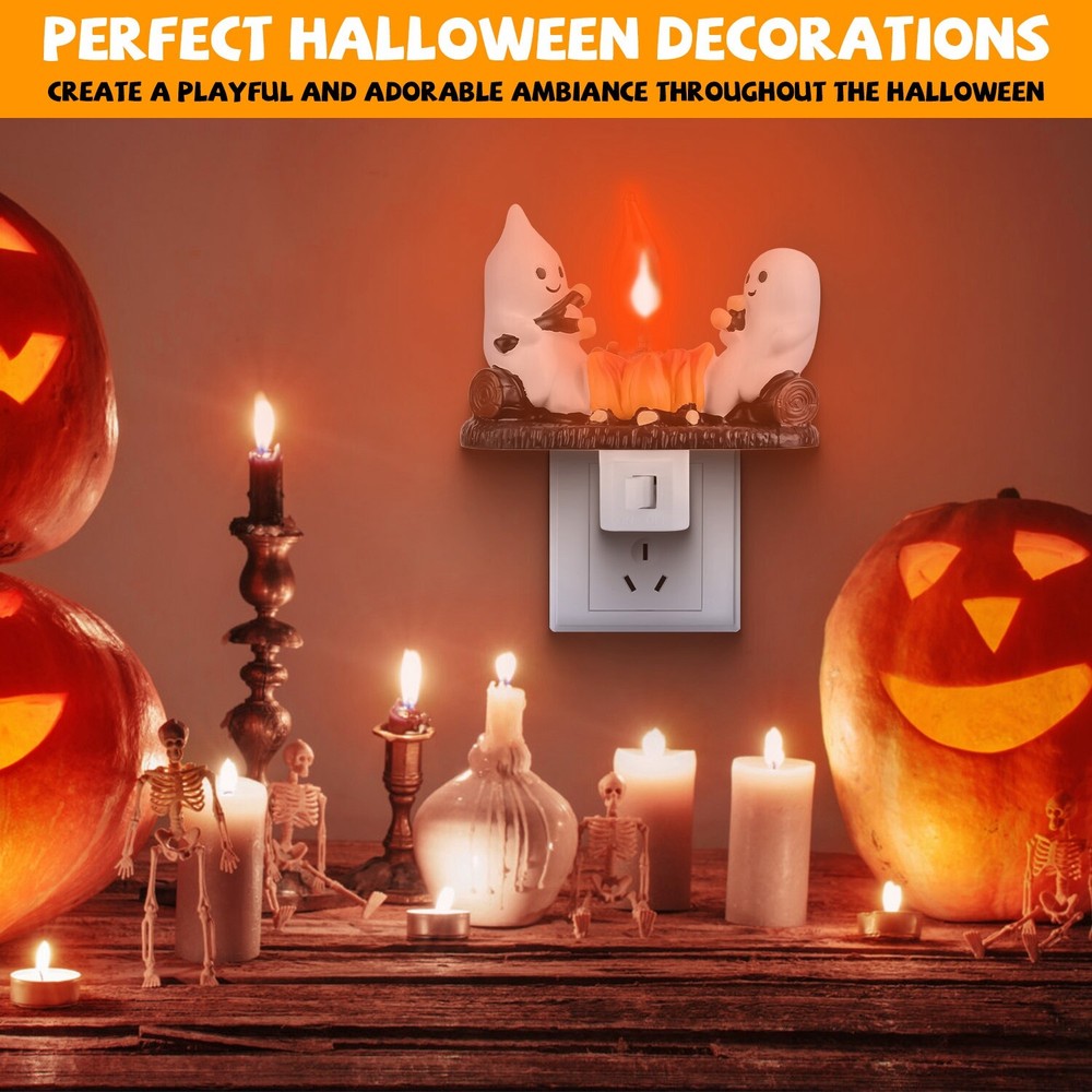 Campfire Flickering, Ghosts Campfire Flicker Flame Halloween Nightlight