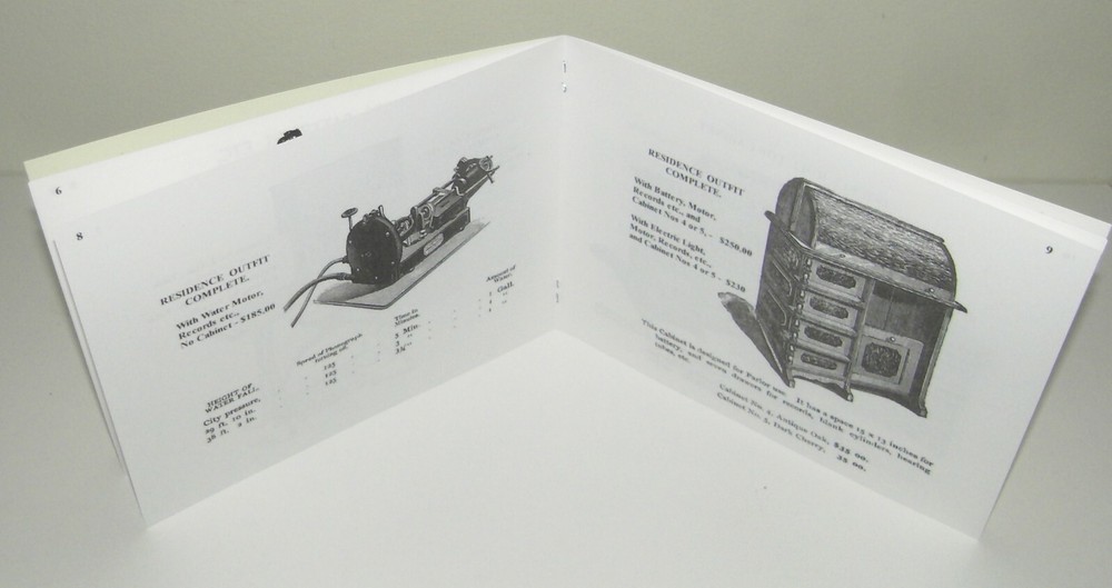 Edison Cylinder Phonograph Catalogue Reproduction