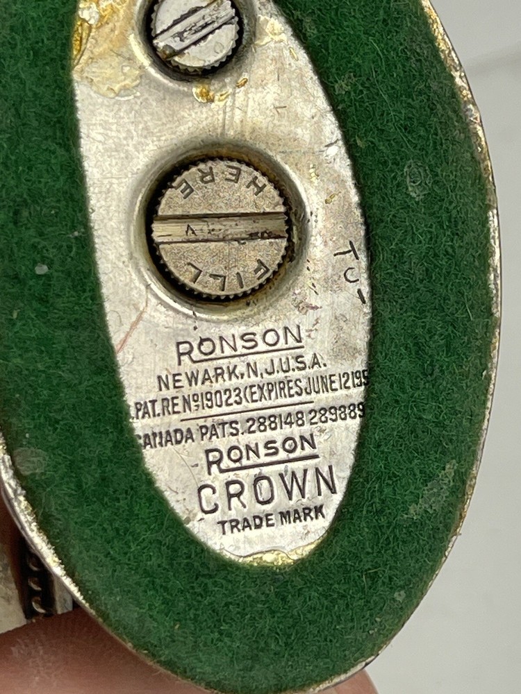 Silver plate Large table lighter Ronson Crown Excellent