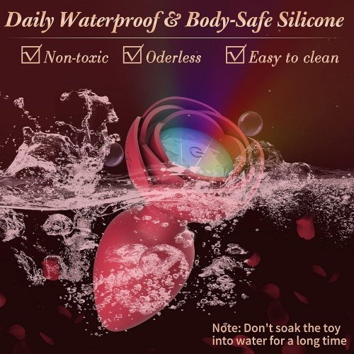 Rosebud Tushy Remote Controlled Light Up Silicone Butt Plug