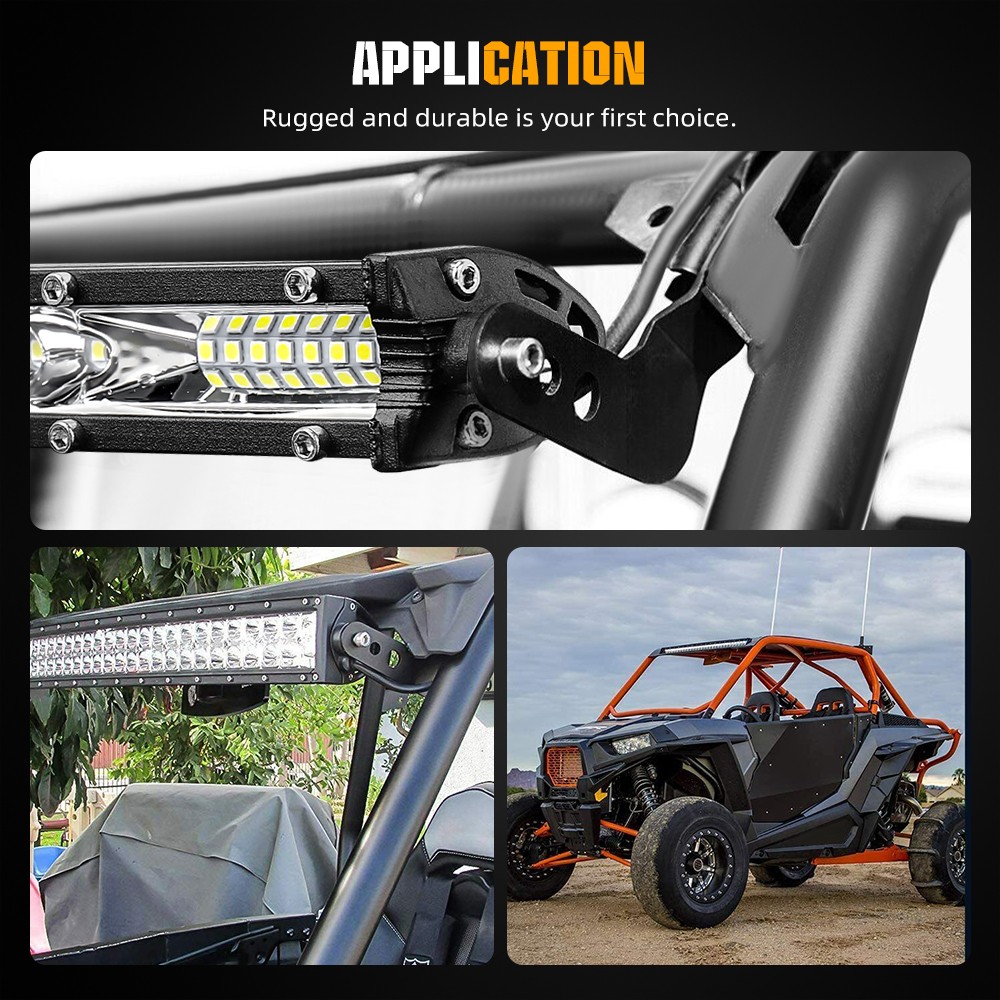 For Polaris RZR PRO R/R4 32" LED Light Bar +3" Work Pods+Roof Mount & Wiring Kit