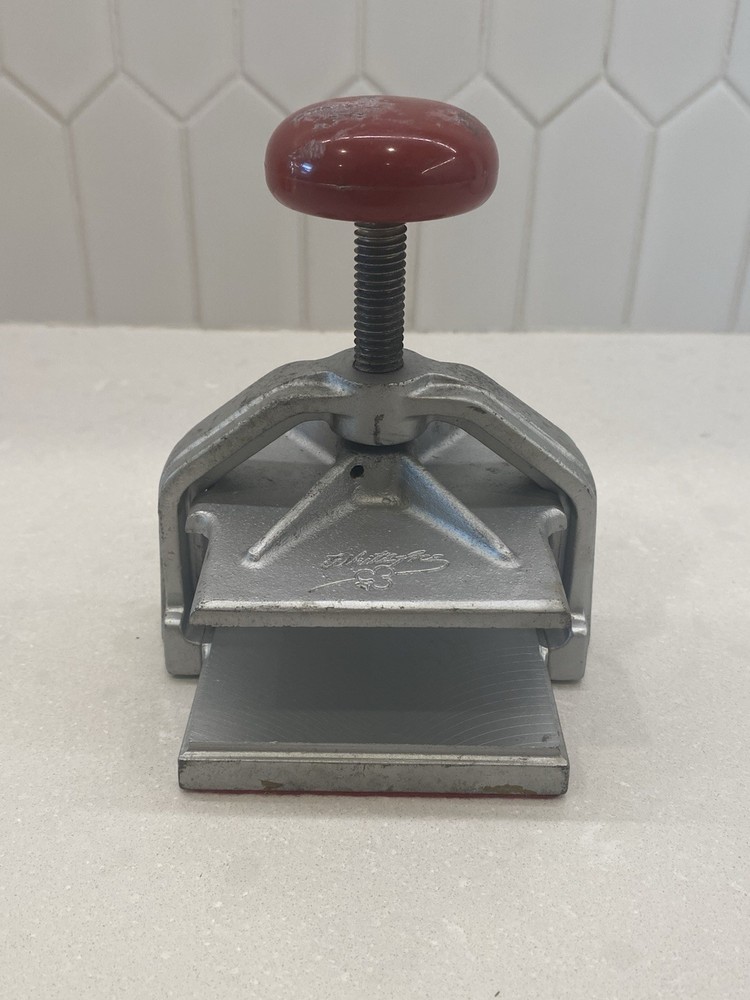 Vintage Thor White Ace Stamp Press Clamp With Red Knob