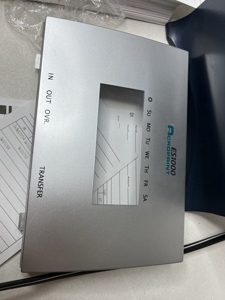 Acroprint Atomic ES1000 Digital Automatic Payroll Recorder Time Clock 4 Parts