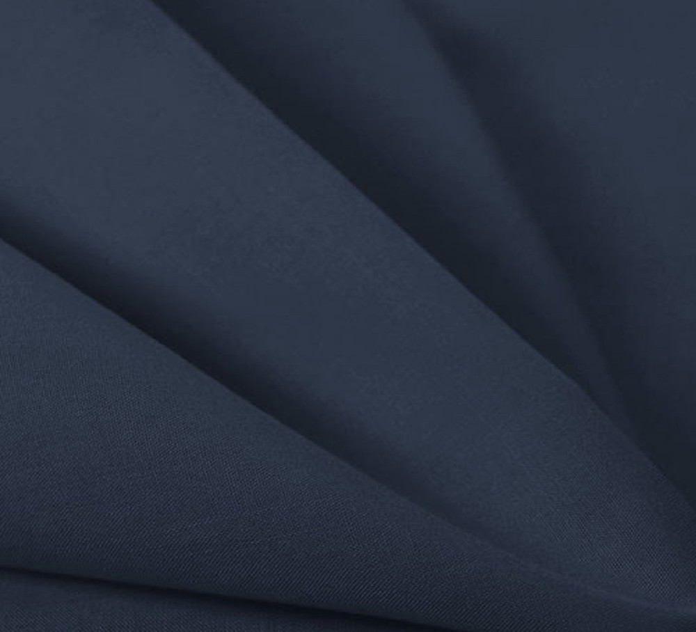 Cotton Polyester Broadcloth Fabric Apparel Navy Poly Cotton solid Yard 60" wide