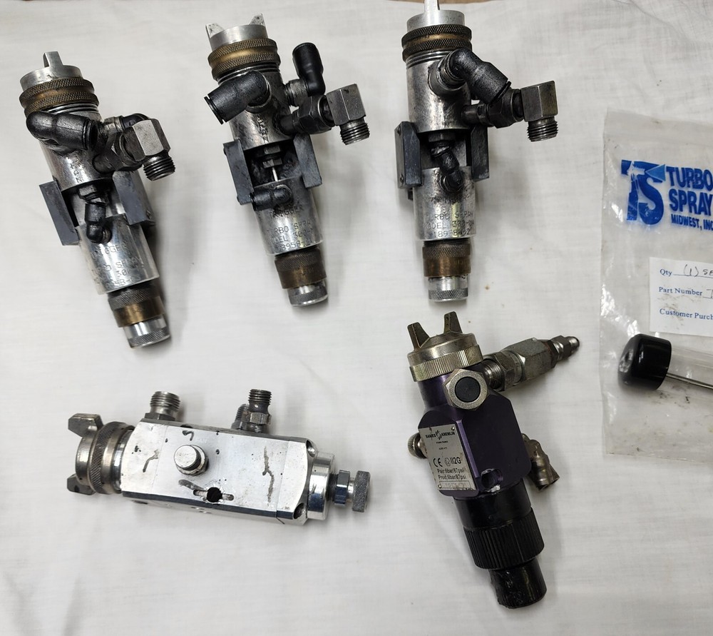 Five Industrial Paint Sprayers, Kremlin, DeVILbiss, Turbo