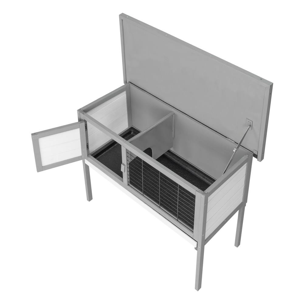 36" Gray Rabbit Bunny Pet Cage Small Animal House Chicken Coop Single Deck