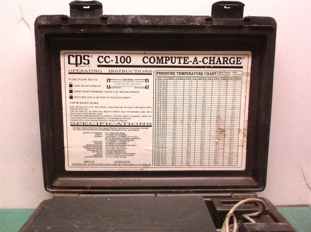 CPS CC100 Compute a Charge HVAC Refrigerant Scale