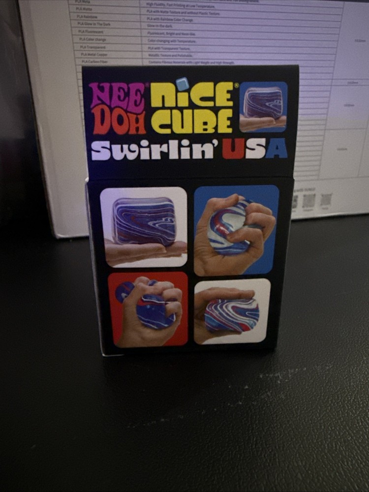 NEEDOH Nice Cube Swirlin' USA Super Solid Squish NEW
