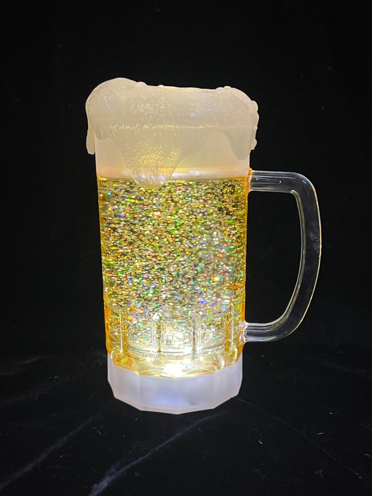 GLITTER GLOBE BEER MUG - By Cracker Barrel - s