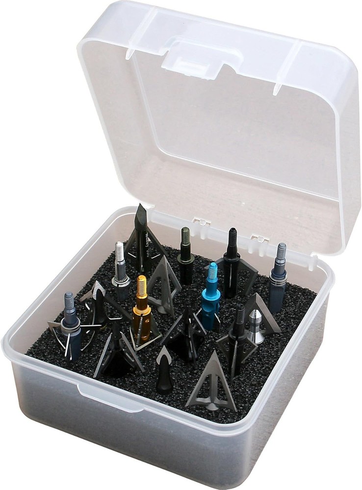 MTM BH16 Broadhead Box - Holds 16 Fixed or Box, Clear