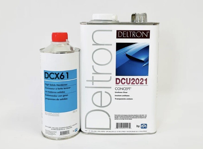 Ppg Clearcoat Deltron  1 Gallon Dcu2021,  1 Qt Dcx61 FREE SHIPPING!