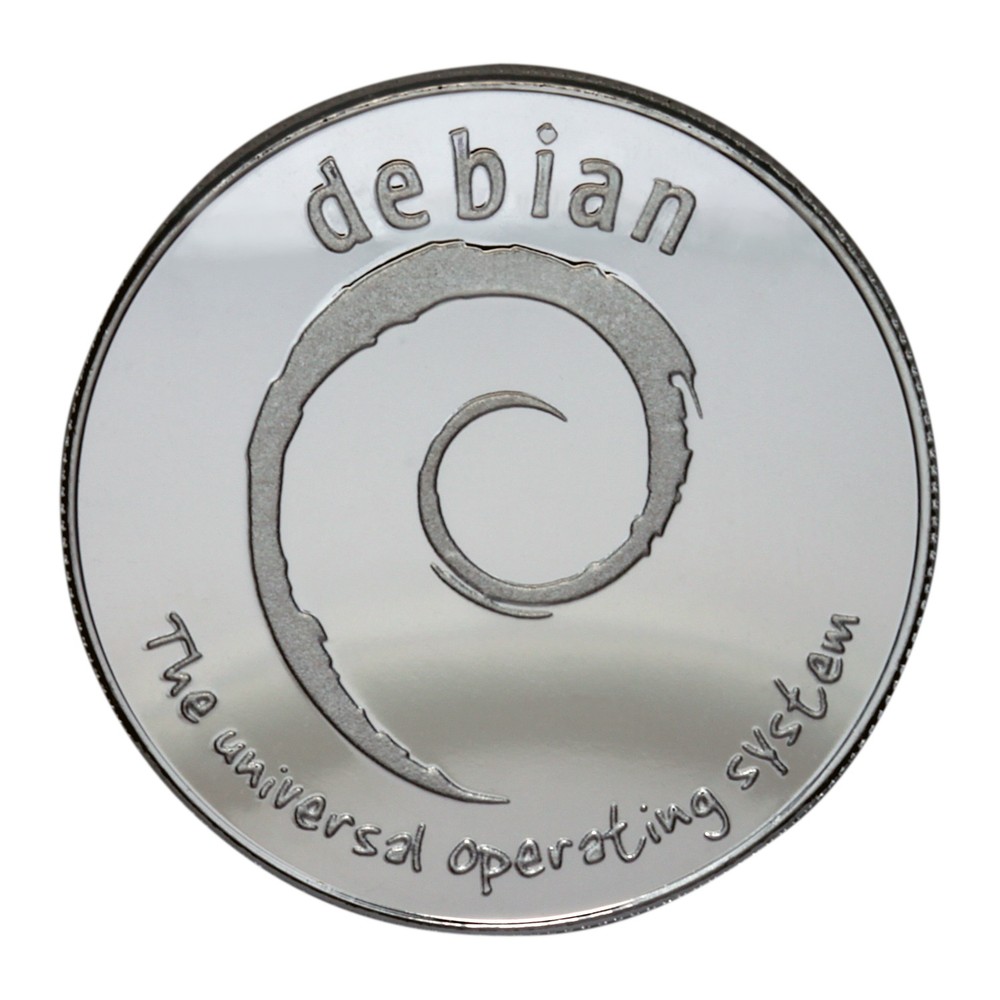 Debian/Linux Silver-plated Bronze Collector Coin