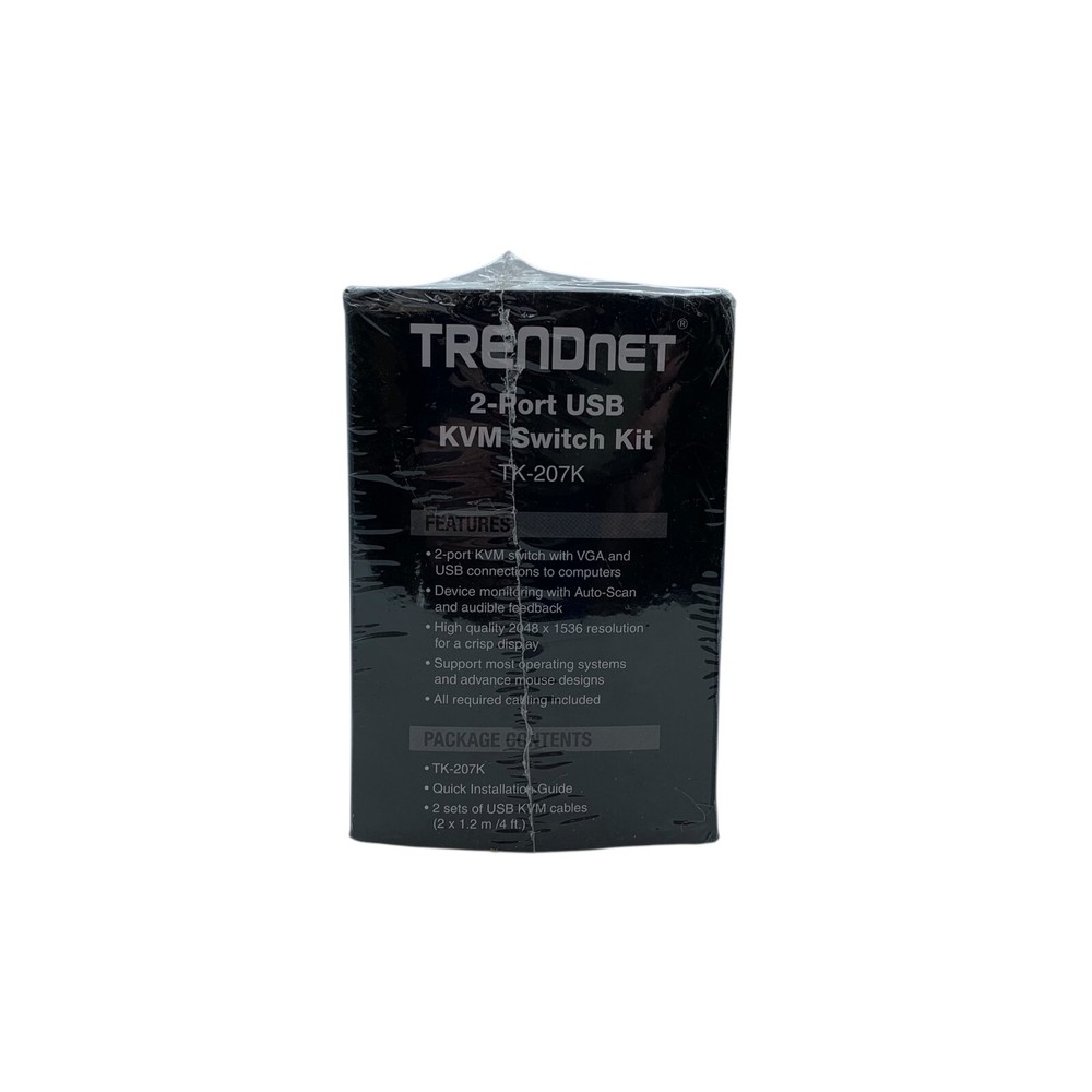 TRENDnet 2-Port USB KVM Switch and Cable Kit, 2048 x 1536 Resolution