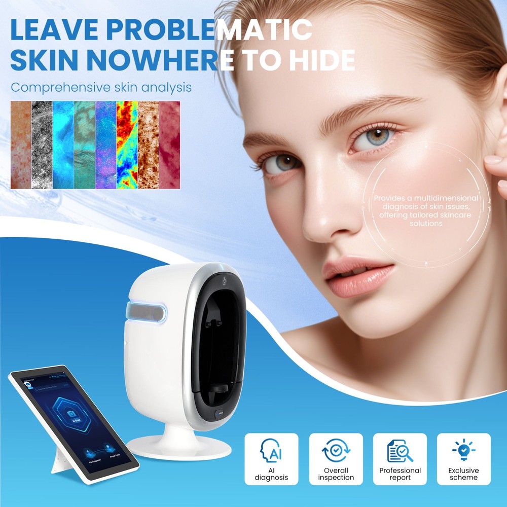 3D AI Aesthetic Skin Analyzer Smart Detector Facial Scanner Machine Analyzer
