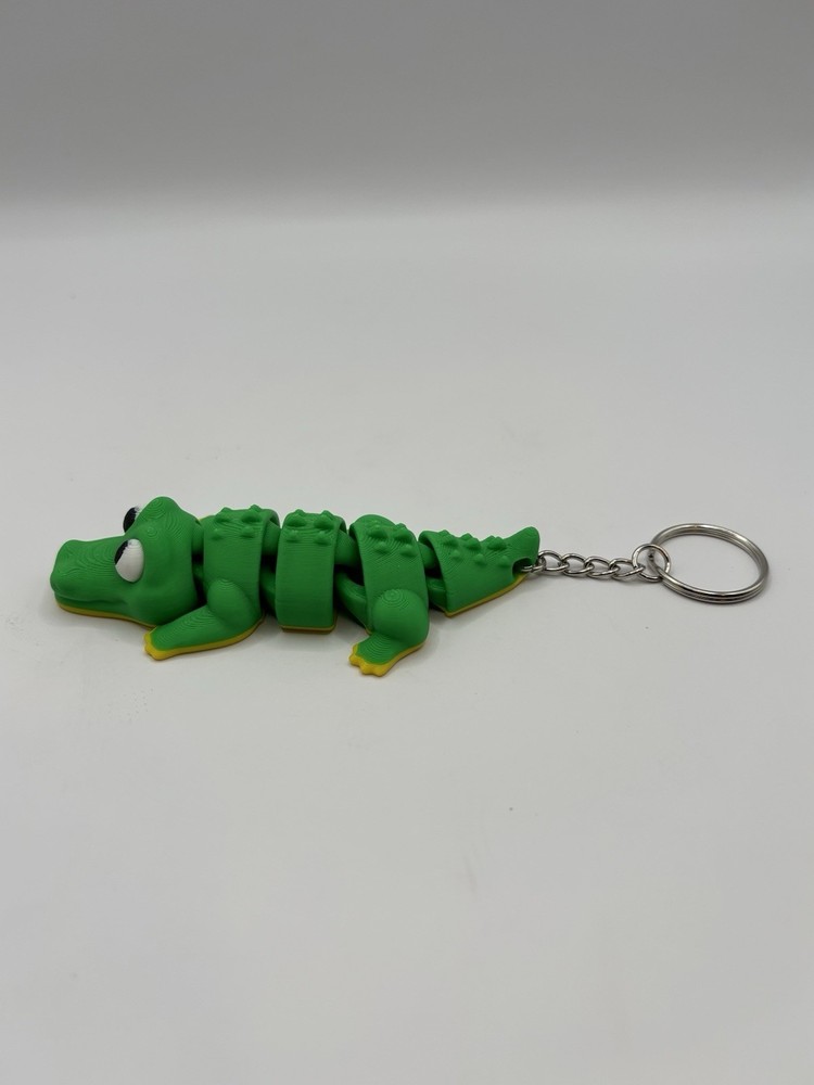 Green Alligator Fidget Keychain