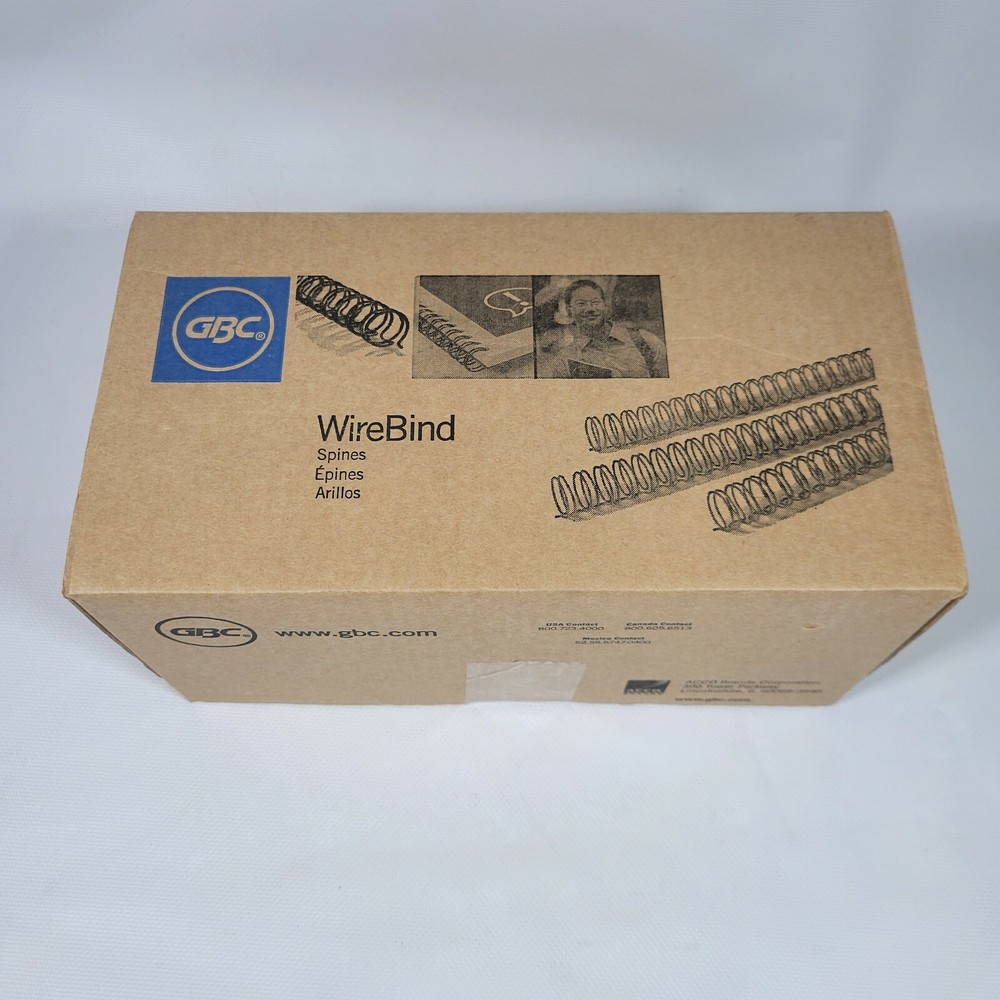 NEW GBC WireBind Binding Spines 1/2" / 12MM  SILVER 100 Pack - Binding Spines