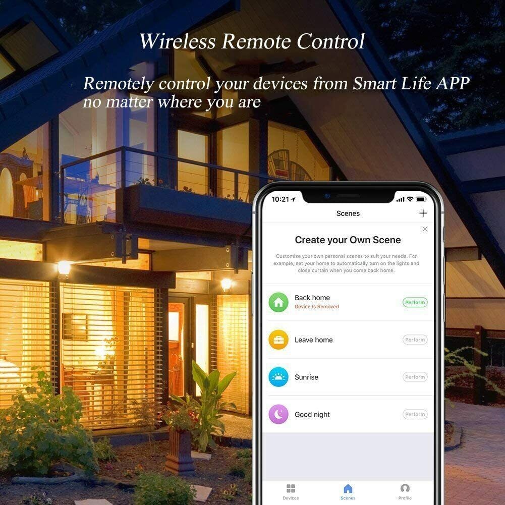 Smart WIFI Light Switch Work with Alexa&Google Voice and Remote Control 3 Gang