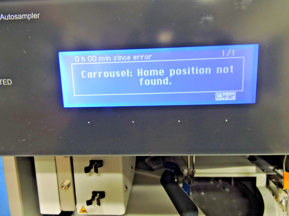 Thermo UltiMate WPS-3000TRS Rapid Separation Plate Autosampler / Carousel Error
