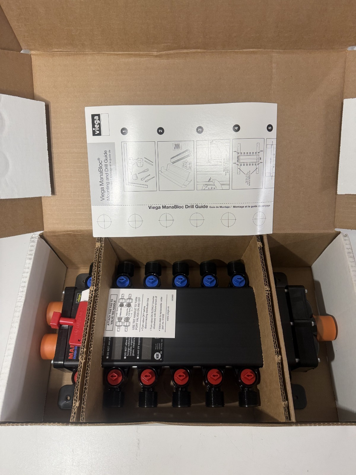 Viega Manabloc 1/2 in. x 14 Ports (6 H/8 C) Polymer Distribution Manifold-49610