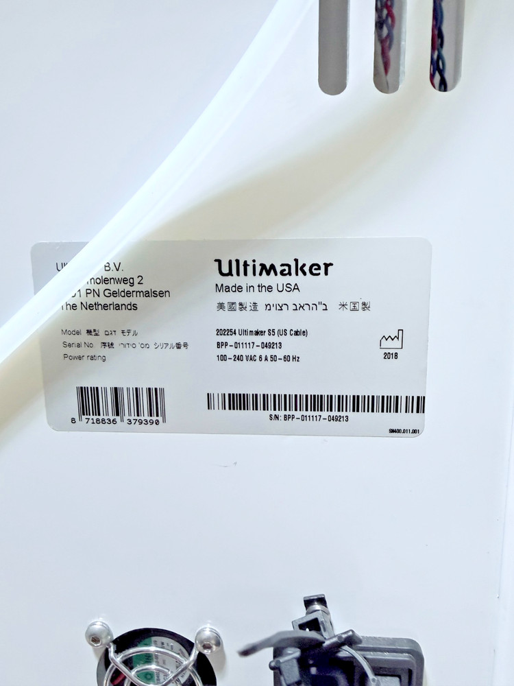 Ultimaker S5 3D Printer & Air Handler - Tested & Working - VIDEO