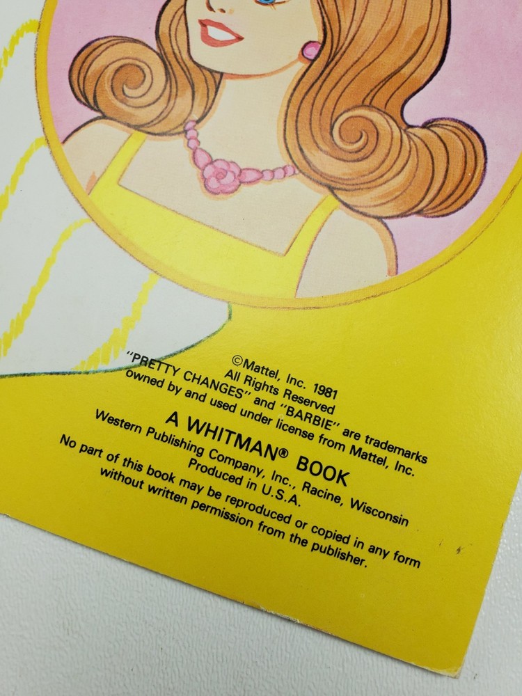 Vintage BARBIE'S PRETTY CHANGES Paper Dolls Whitman 1981 No. 1982-42 Uncut