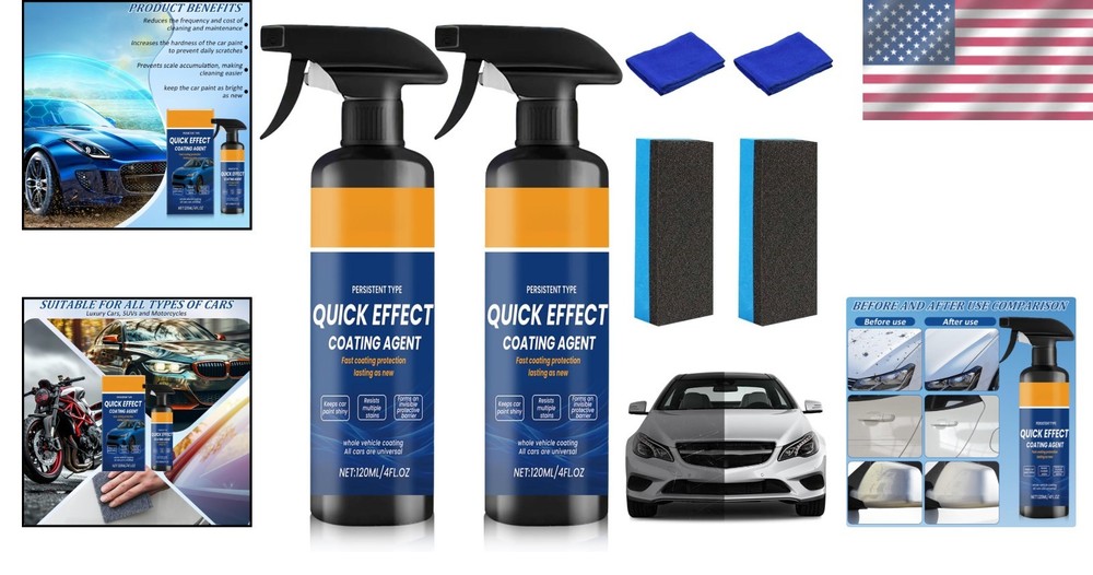 Advanced Car Quick-Acting Coating Agent Spray, Car Coating Spray, Quick Effect