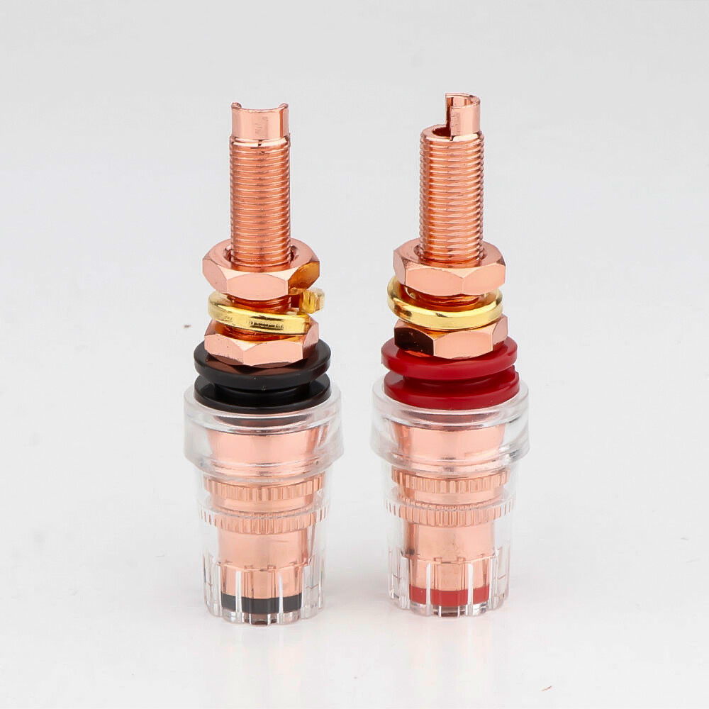 Pure Copper Amplifier Speaker Banana Female Terminal Binding Post Socket