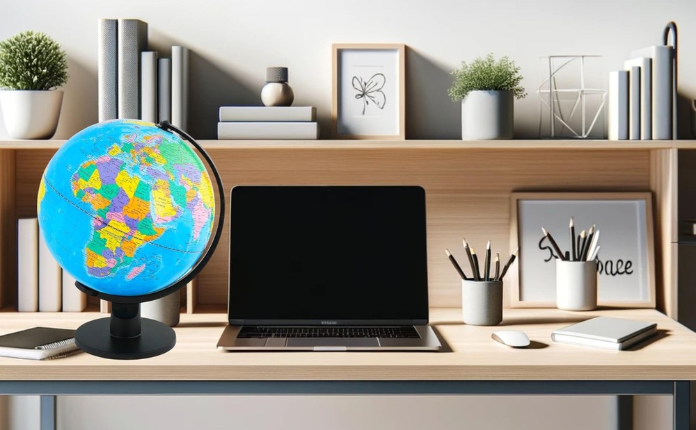 12" World Globe Political Map