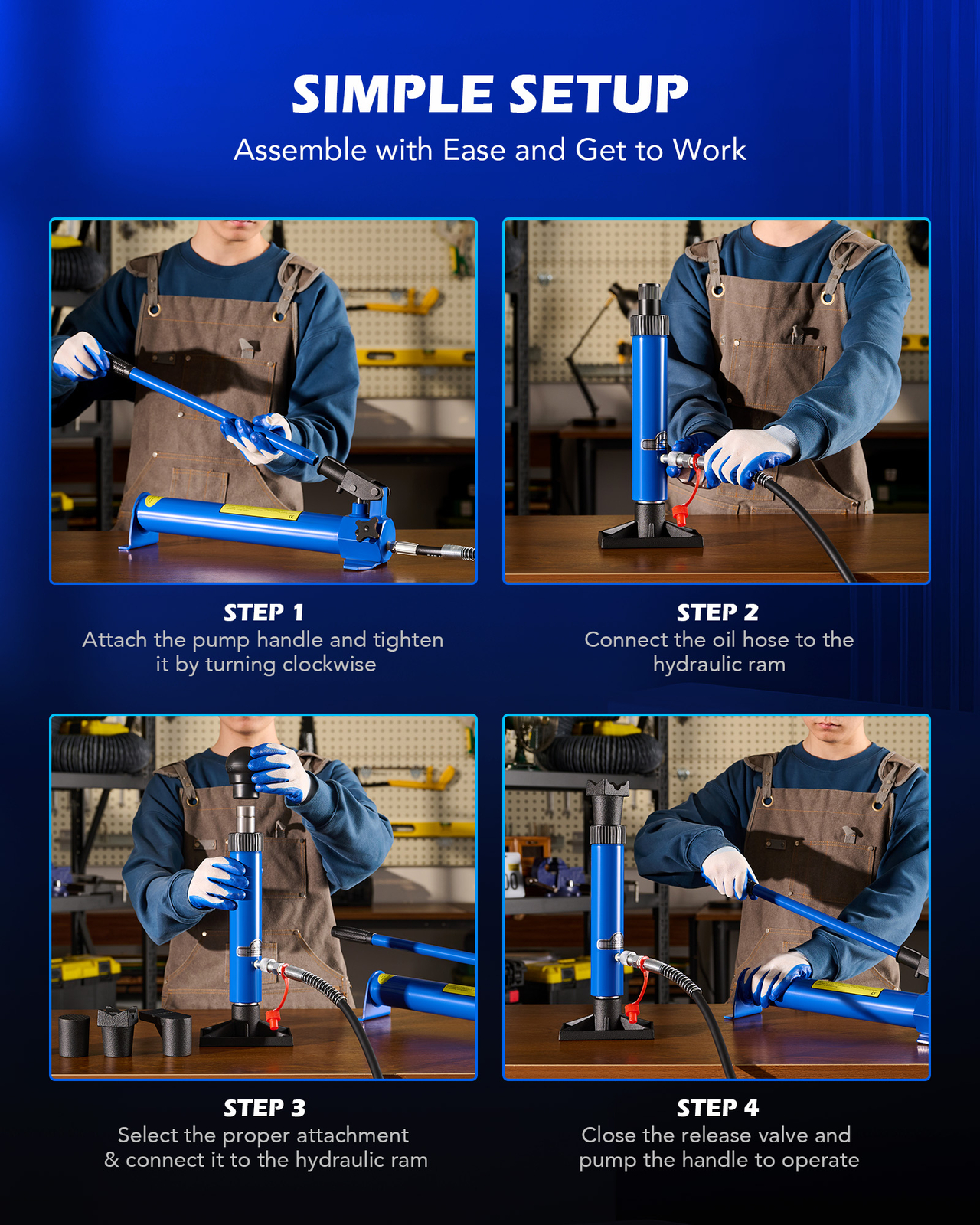 OMT 12 Ton Hydraulic Jack Air Pump Lift Ram Body Frame Porta Power Repair Kits