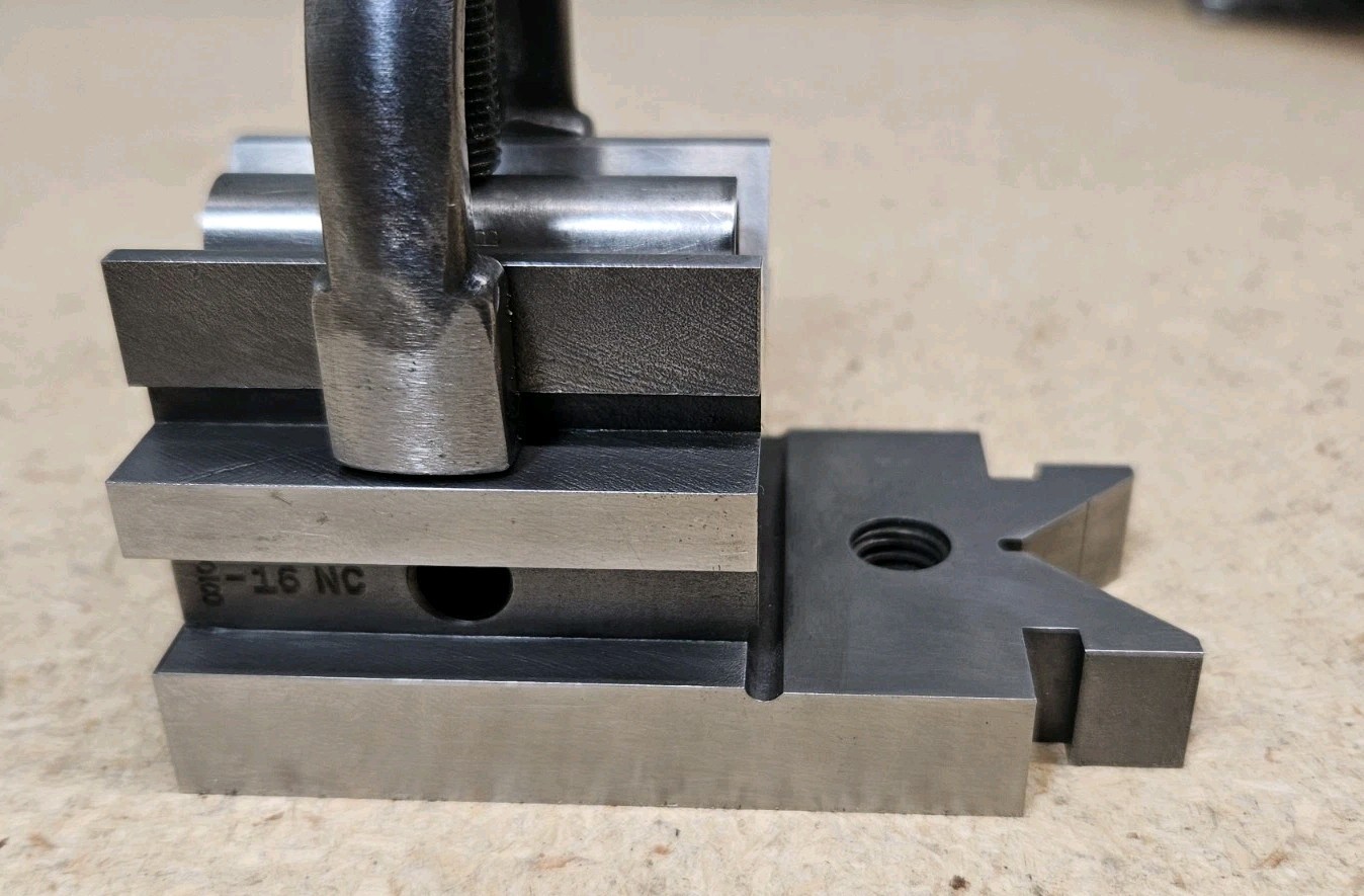 Starrett No. 567 Hardened V-Block with clamp - Made in the U.S.A.