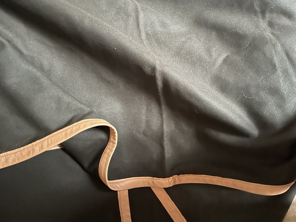 Wool and Leather Trimmed Saddle Blanket