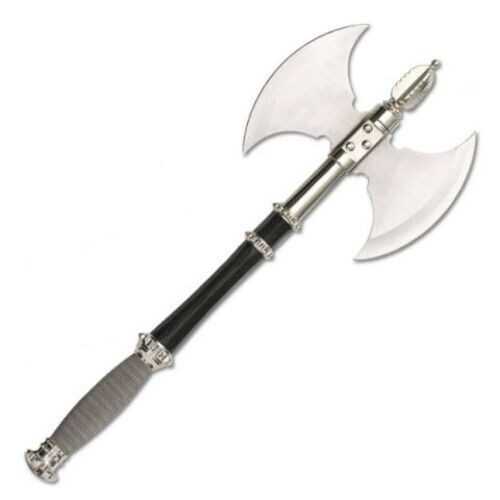 21" Double Blade Medieval Fantasy Fighting Axe with Plaque