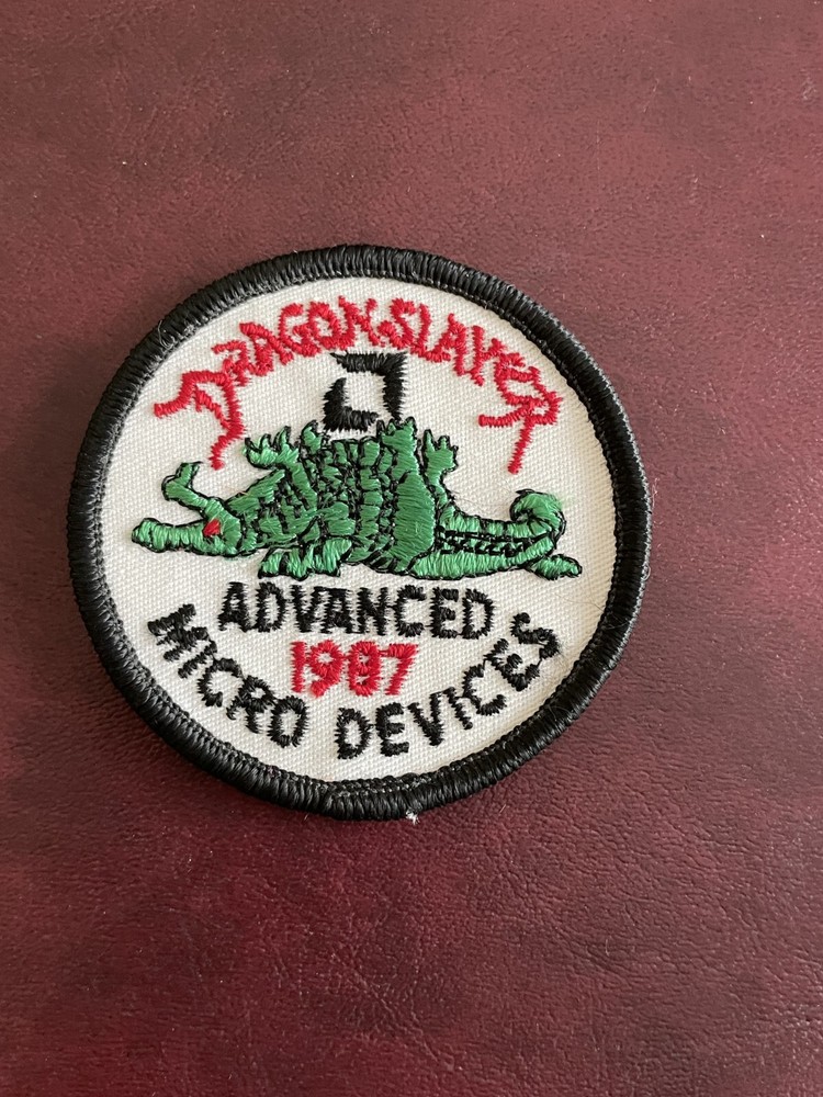 Vintage Advanced Micro Devices (AMD) - Rare - 1987 Dragonslayer Patch - 2-1/2"