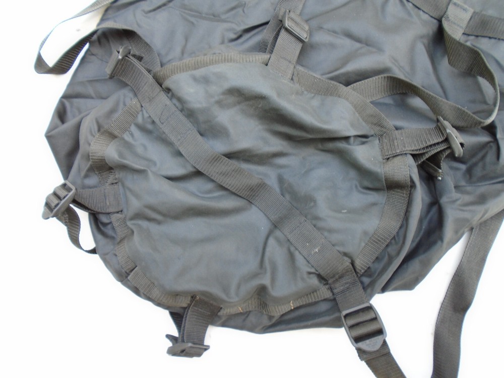 USGI Black Nylon 6-Strap Compression Stuff Sack For Sleep System Sleeping Bag