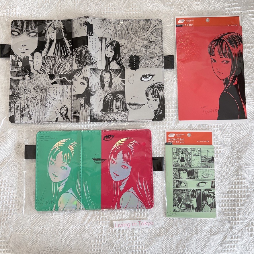Hobonichi Techo Junji Ito Tomie A5 Cousin + A6 Smirk Cover & Pencil Board Set FS