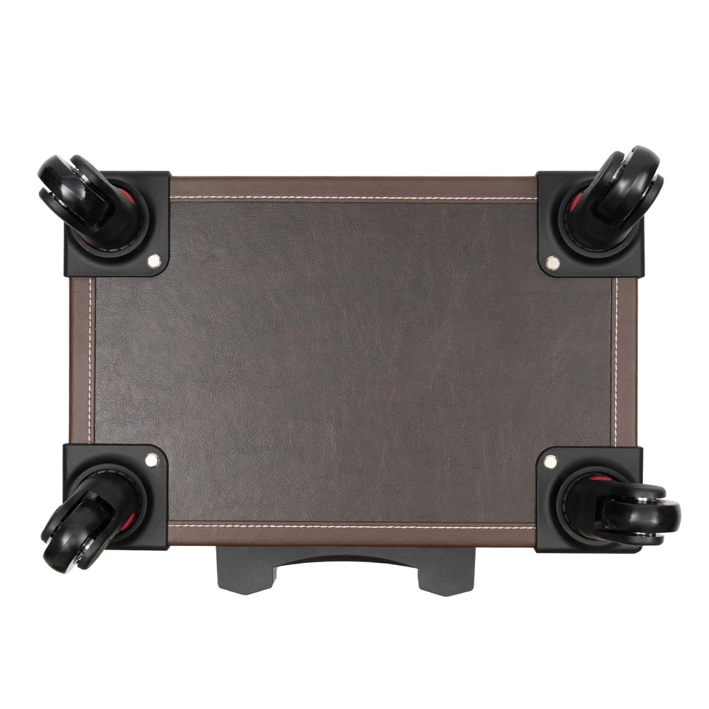 Rectangular Rolling Makeup Train Case Trolley Cosmetic Organizer Box with Mirror