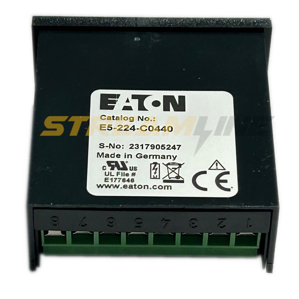Eaton E5-224-C0440 Electronic Timer, 24 x 48 mm, LCD Display, Battery Powered