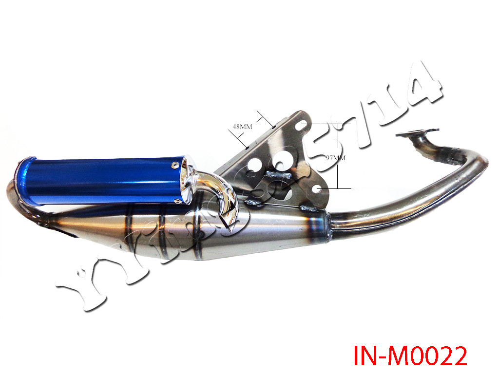 Performance Exhaust Pipe muffler yamaha 50cc Jog Scooter Moped Blue 1E40QMB