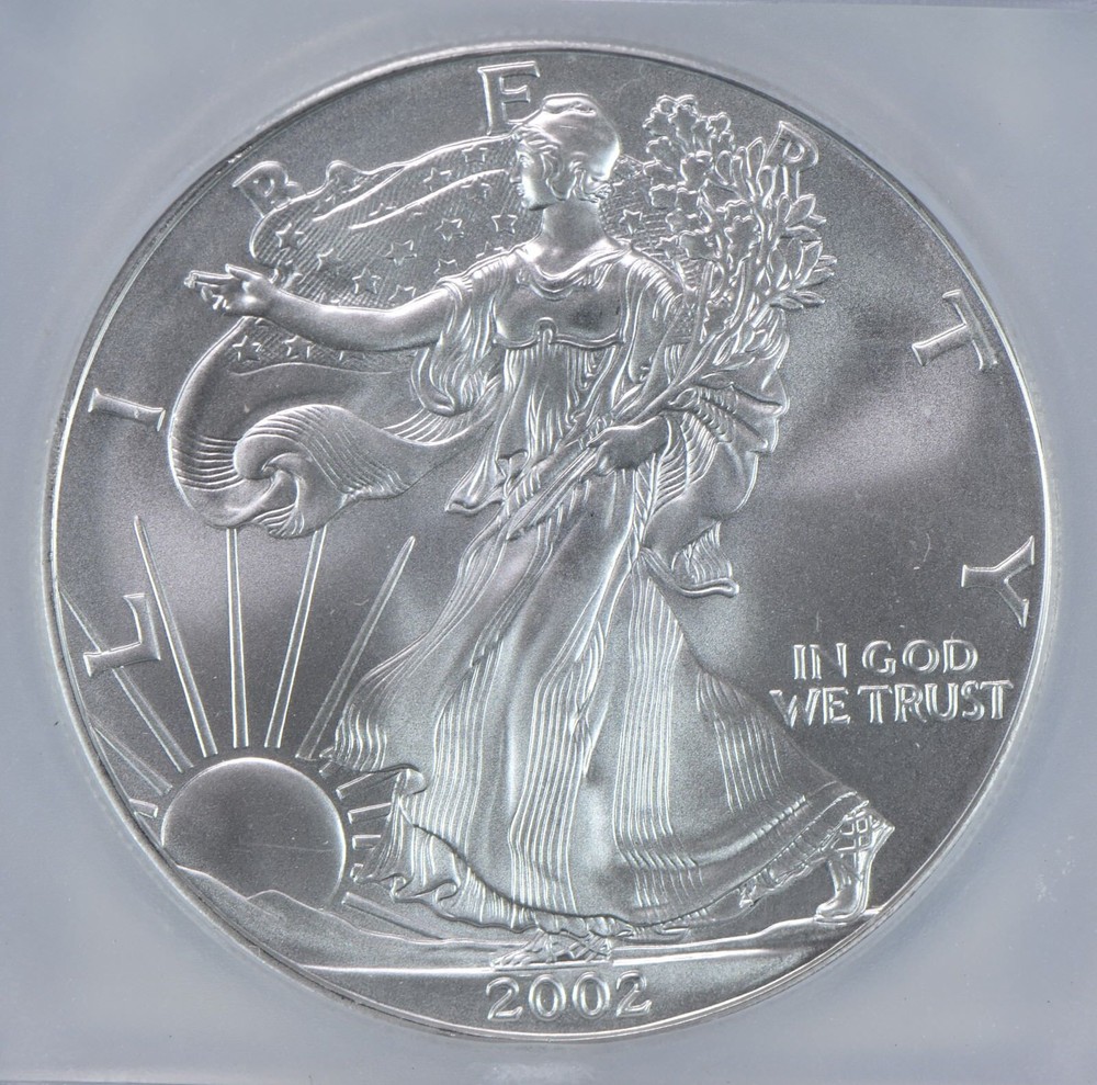 2002 American Silver Eagle MS70 ICG