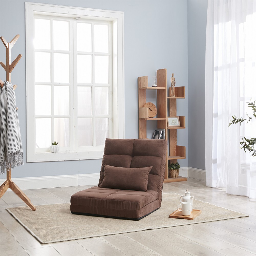 Convertible Sofa Bed Adjustable Floor Couch Single Sofa Chairs Folding Sofa Bed