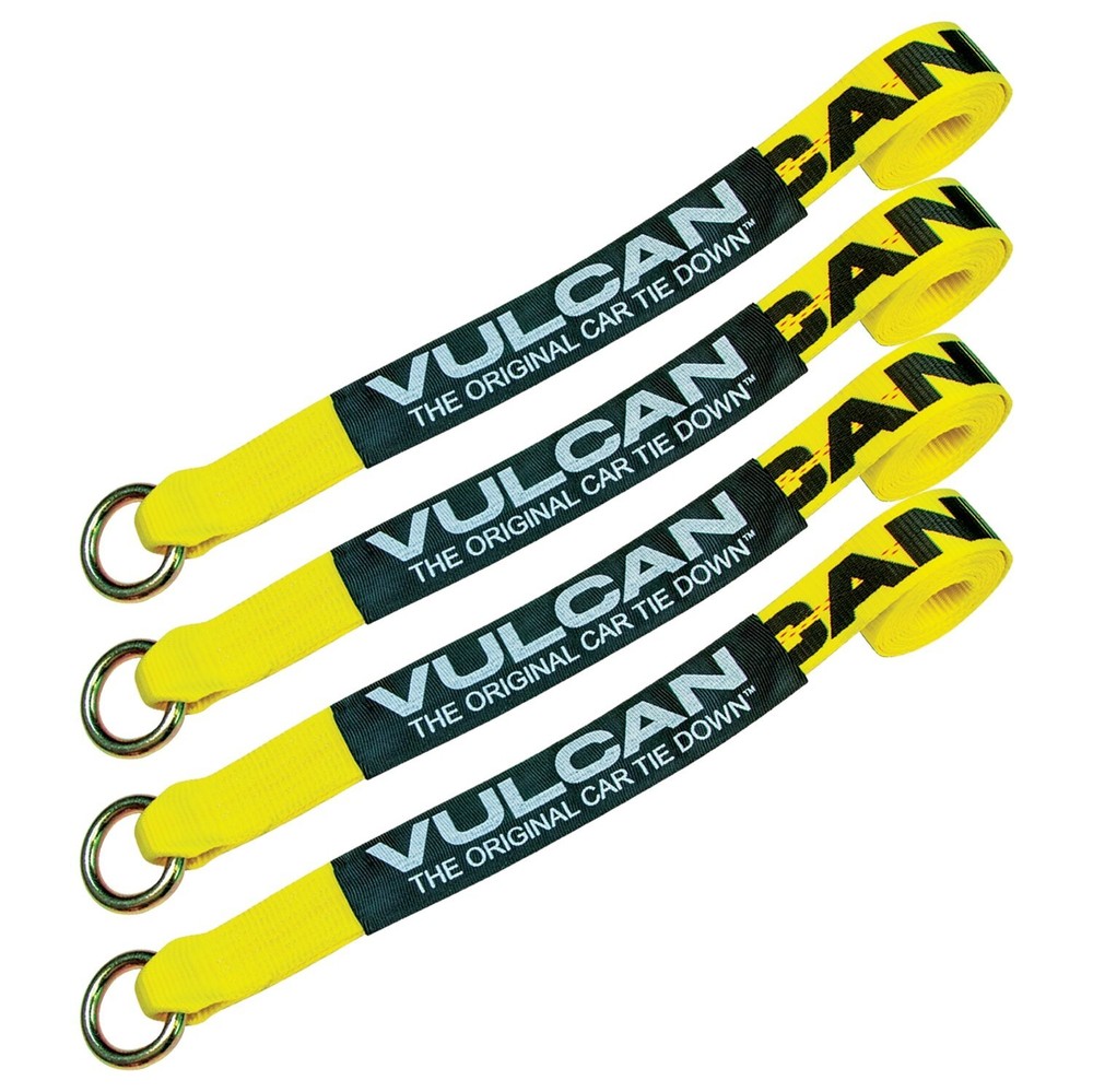 VULCAN Loop Exotic Car Tie Down Straps - 2" x 12' (Four 2" x 144" Loop Straps)